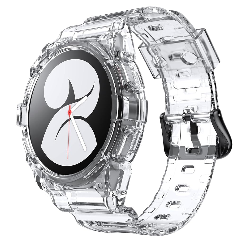 ZORBES Watch Band TPU Smart Watch Strap for Samsung Galaxy Watch 4 Adjustable Size Wristband Fashion Clear 44mm Watch Bands for Samsung Galaxy Watch 4 ZORBES Watch Band TPU Smart Watch Strap for Samsung Galaxy Watch 4 Adjustable Size Wristband Fashion Clear 44mm Watch Bands for Samsung Galaxy Watch 4